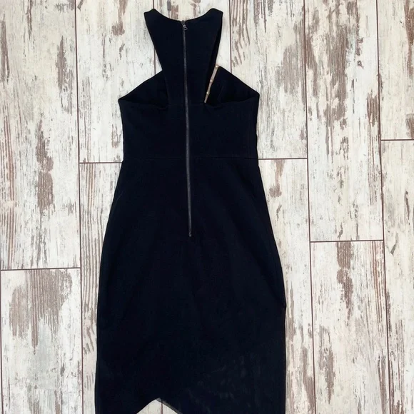Three Floor Black Embellished Mesh Halter Dress Size 0 XXS Zip Back NWT - Picture 12 of 16